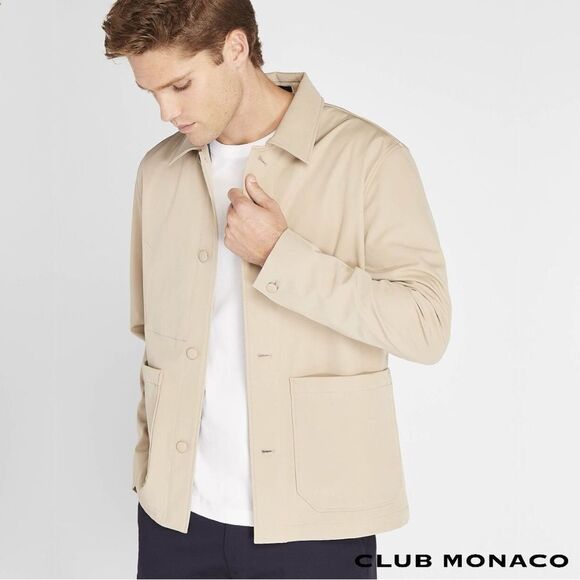 Club Monaco **NWT** Men’s Taupe Bonded Chore Coat - Picture 3 of 12